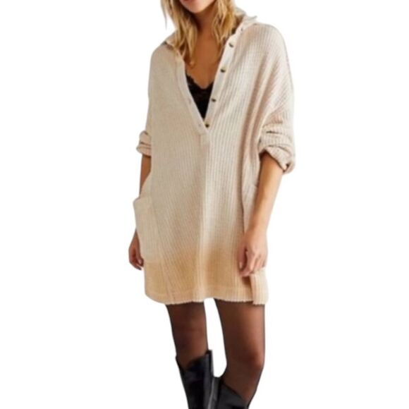 Free People Wilder Polo Dress in salt - Picture 1 of 7